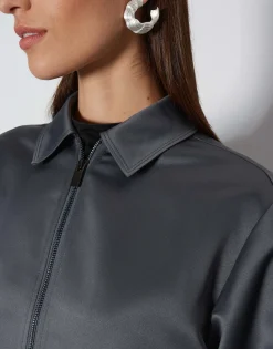 Cheap Kurzer Bomberblouson NORIEL Loose aus Satin Blazer & Westen