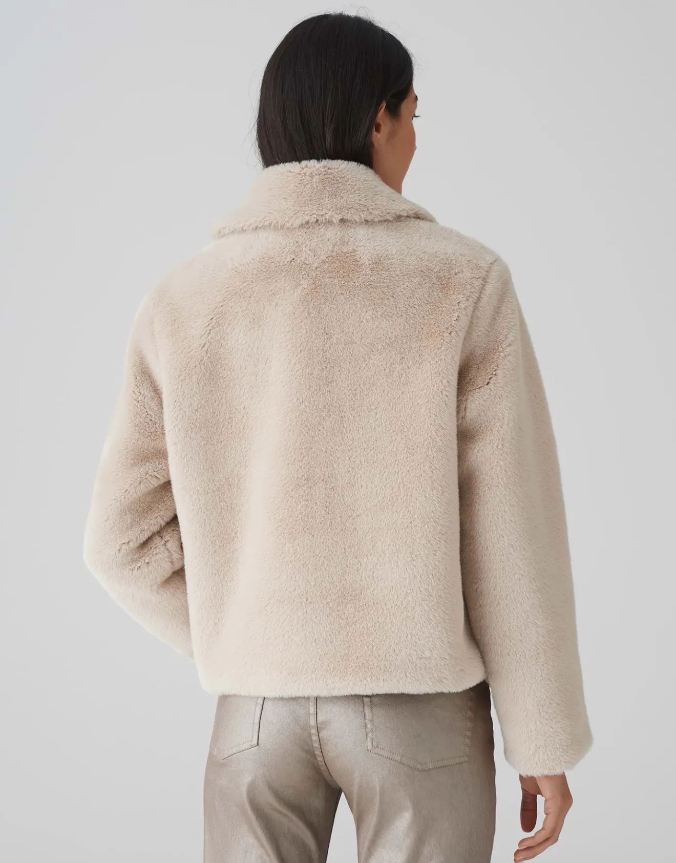 Cheap Kurzjacke HERRISA Loose aus Fellimitat Jacken & Mäntel
