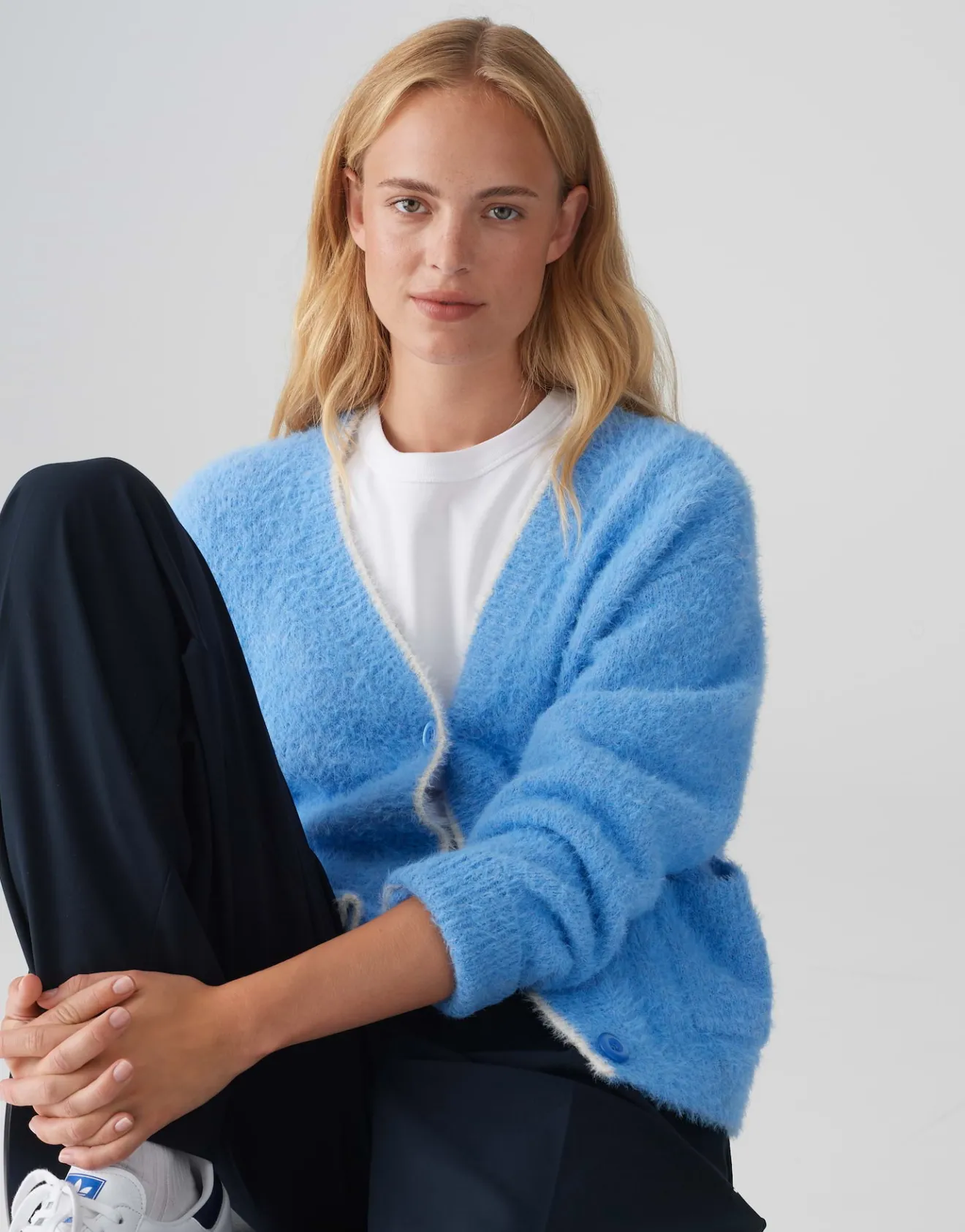 Outlet Kuscheliger Cardigan DIPINGA Loose mit Wolle Strick