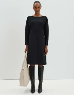Store Langarm Kleid QUILOMENA in Midi Länge Kleider