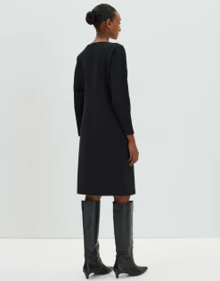 Store Langarm Kleid QUILOMENA in Midi Länge Kleider