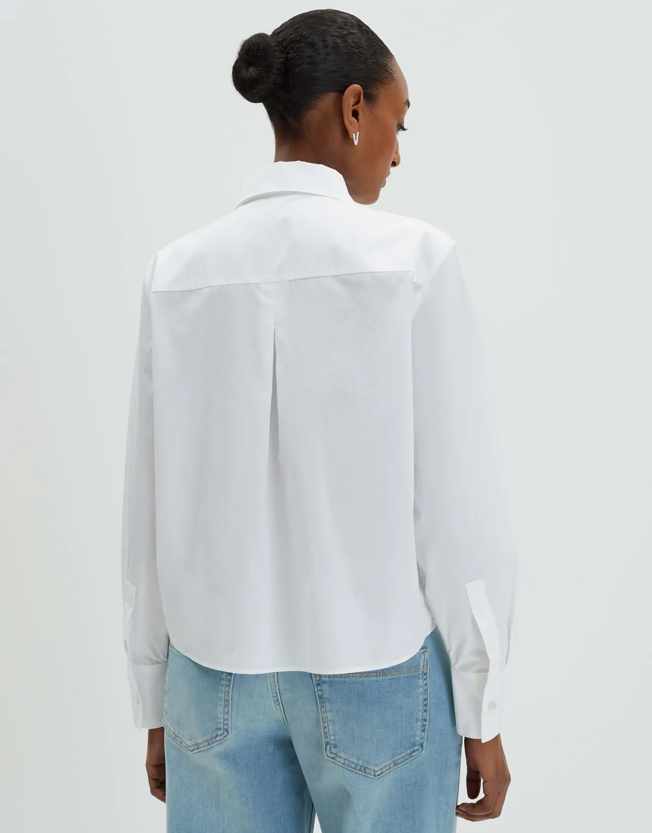 Cheap Langarmbluse ZANDRINA Loose aus Baumwollpopeline Blusen