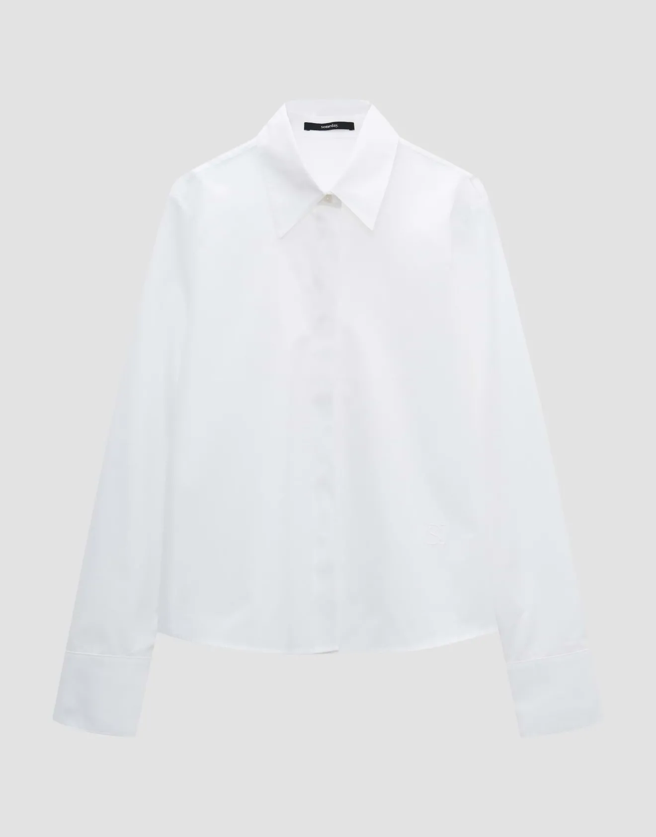Cheap Langarmbluse ZANDRINA Loose aus Baumwollpopeline Blusen