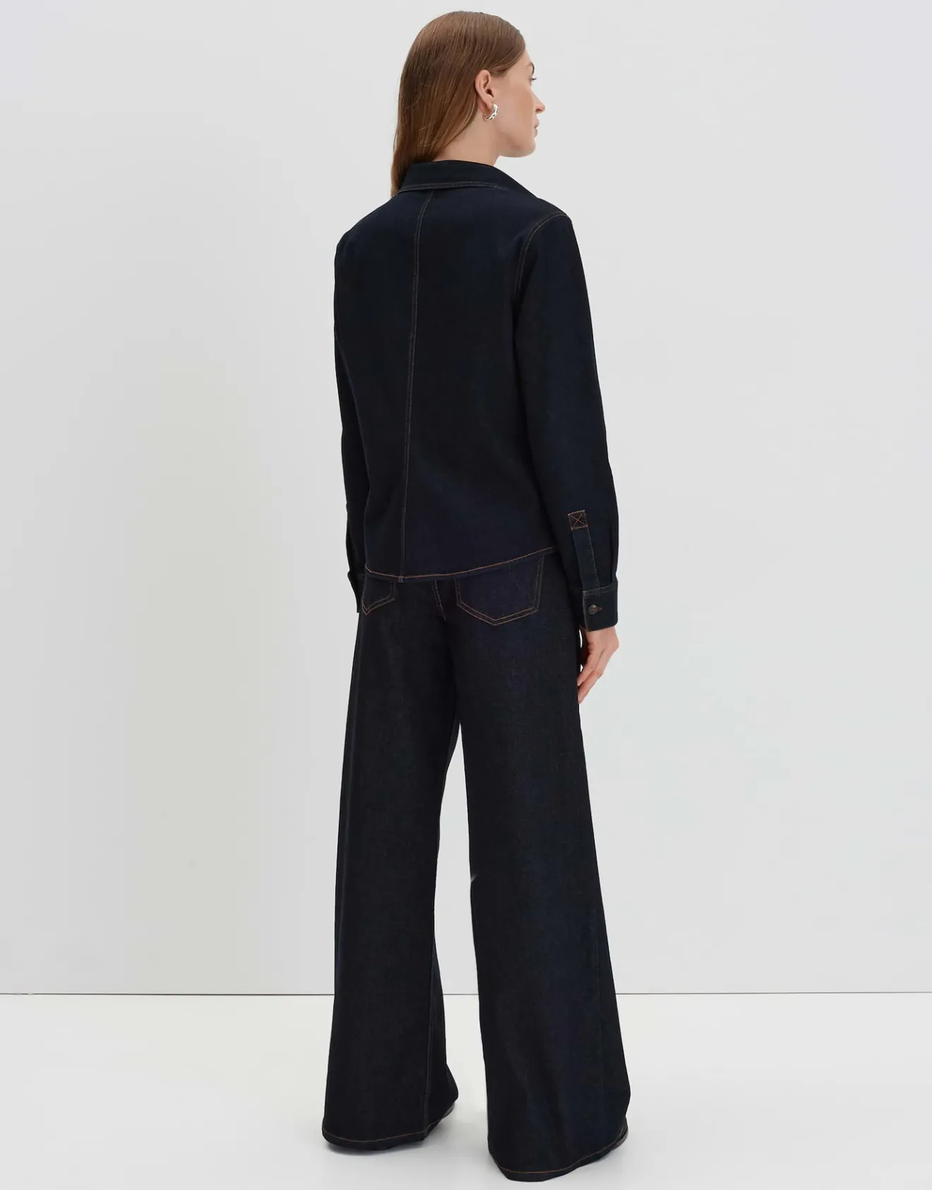 Hot Langarmbluse ZENIMA Slim aus elatischem Denim Blusen