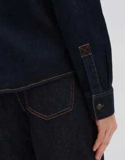 Hot Langarmbluse ZENIMA Slim aus elatischem Denim Blusen
