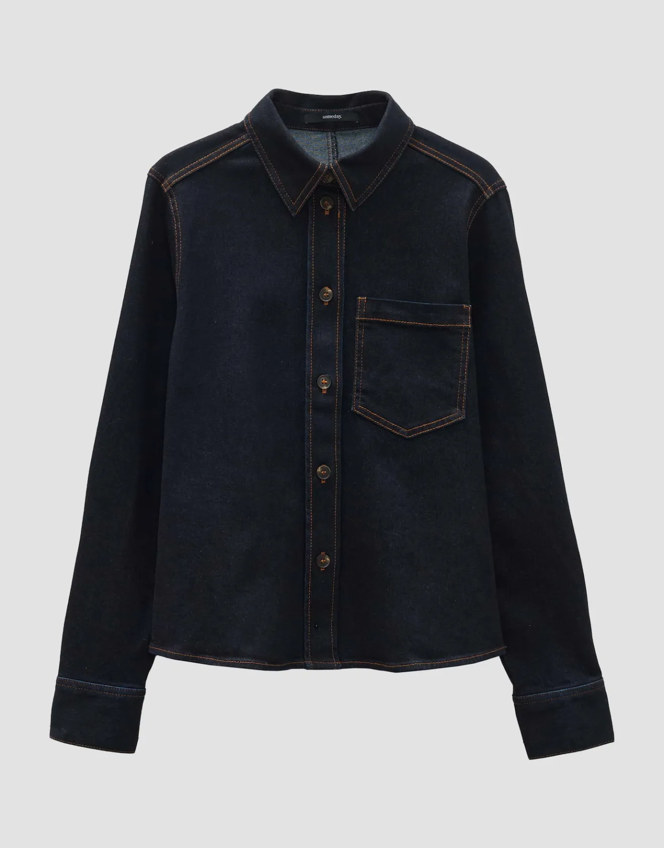Hot Langarmbluse ZENIMA Slim aus elatischem Denim Blusen