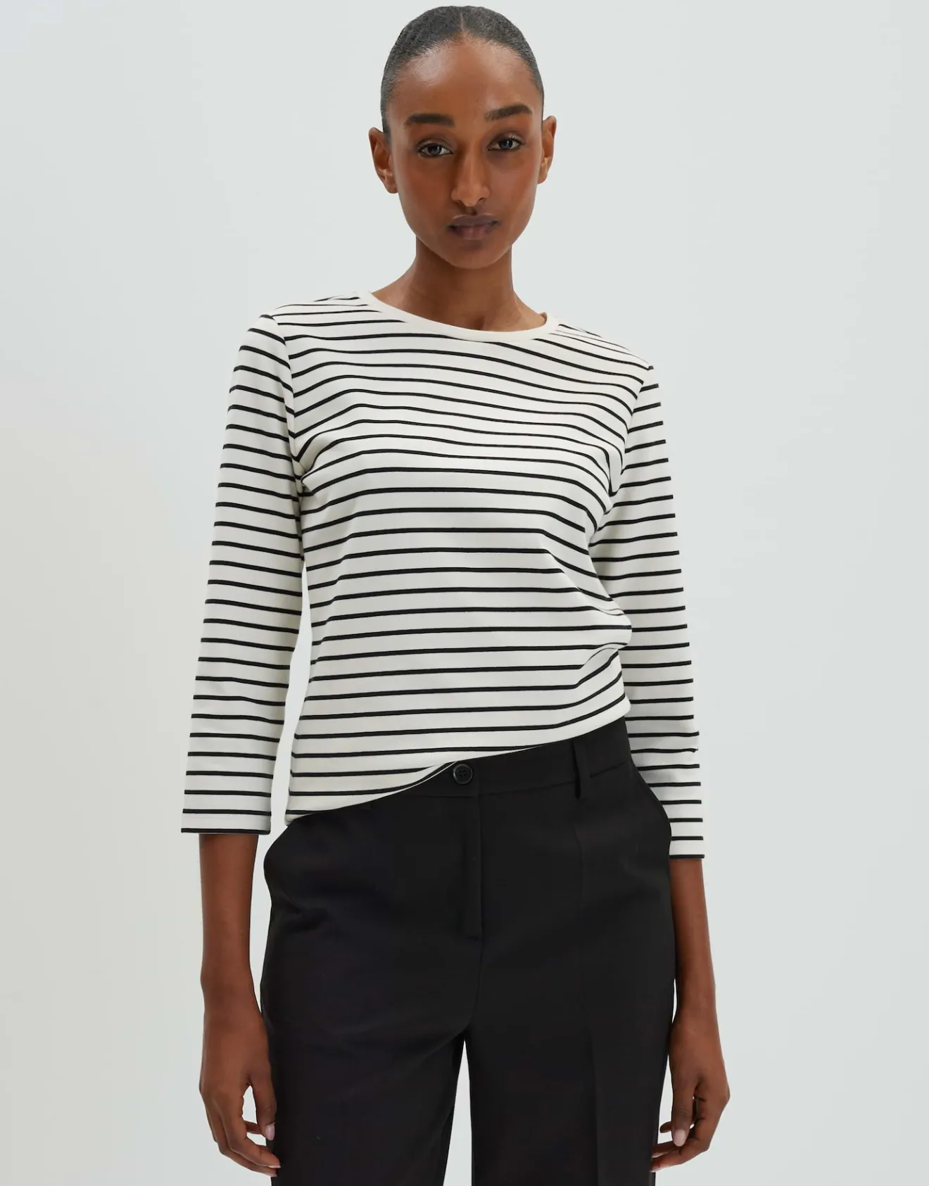 Outlet Langarmshirt KELIA Regular aus Baumwollmix Basics|Shirts