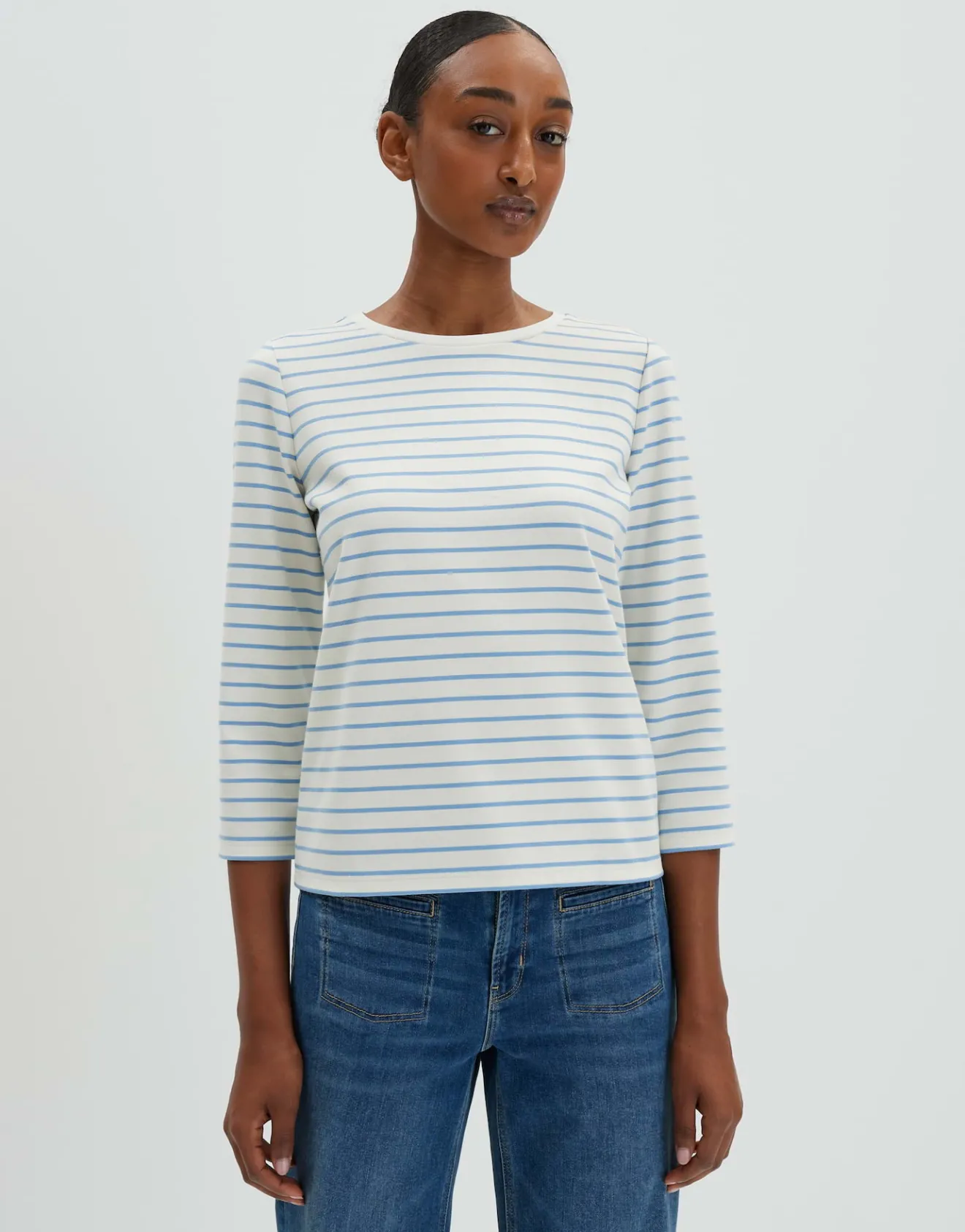 Store Langarmshirt KELIA Regular aus Baumwollmix Basics|Shirts