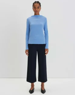 Discount Langarmshirt KELONI Slim aus Kreppstoff Shirts