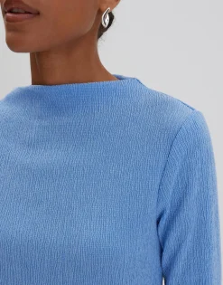 Discount Langarmshirt KELONI Slim aus Kreppstoff Shirts