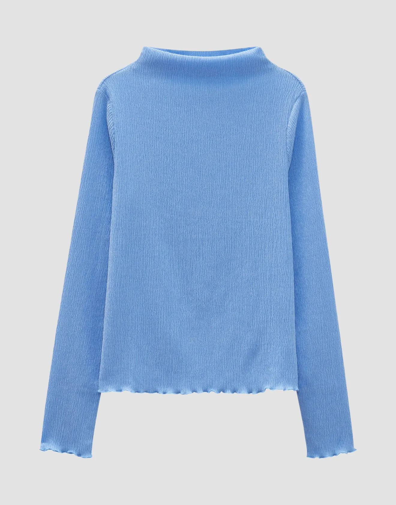 Discount Langarmshirt KELONI Slim aus Kreppstoff Shirts