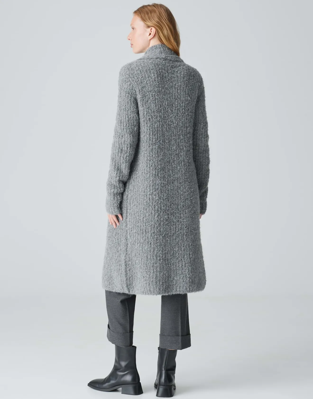 Flash Sale Long Cardigan DULINA Loose aus weichem Bouclé Strick Strick