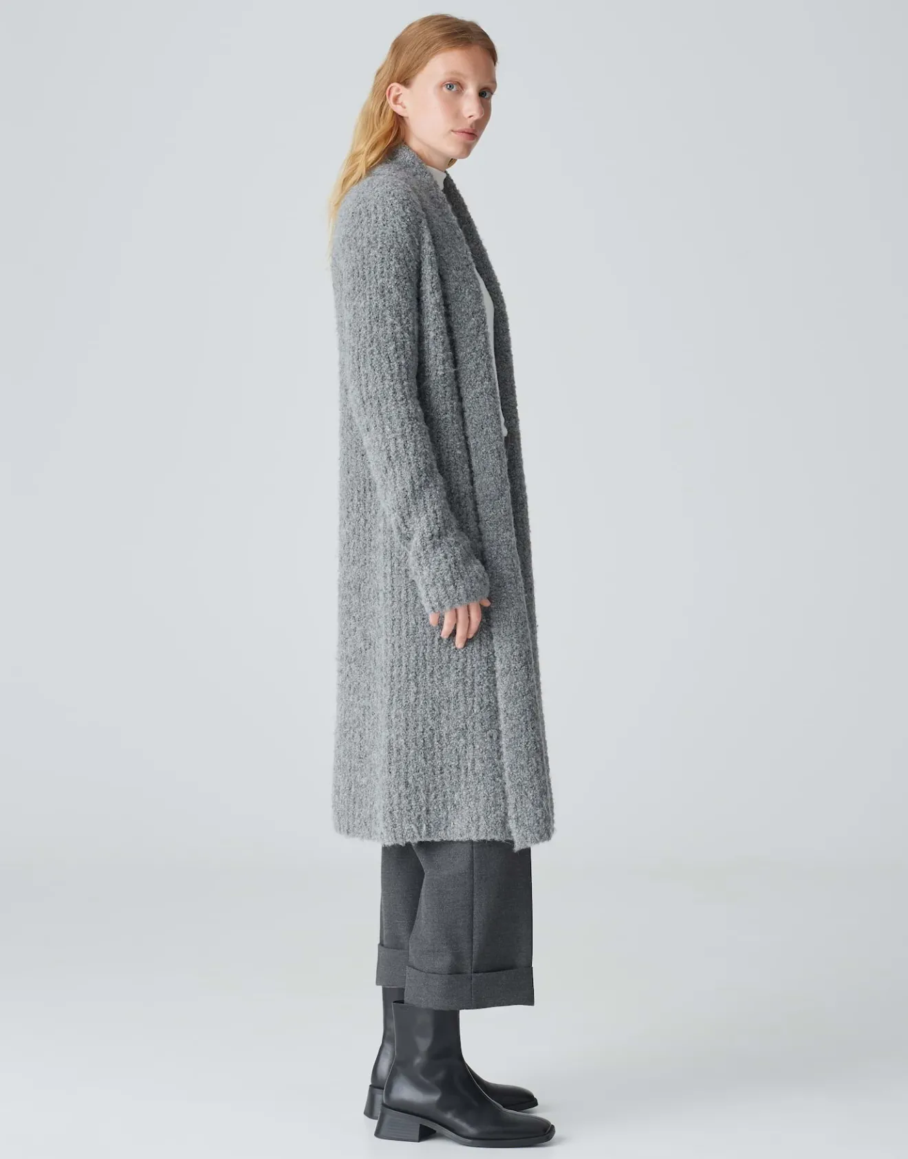 Flash Sale Long Cardigan DULINA Loose aus weichem Bouclé Strick Strick