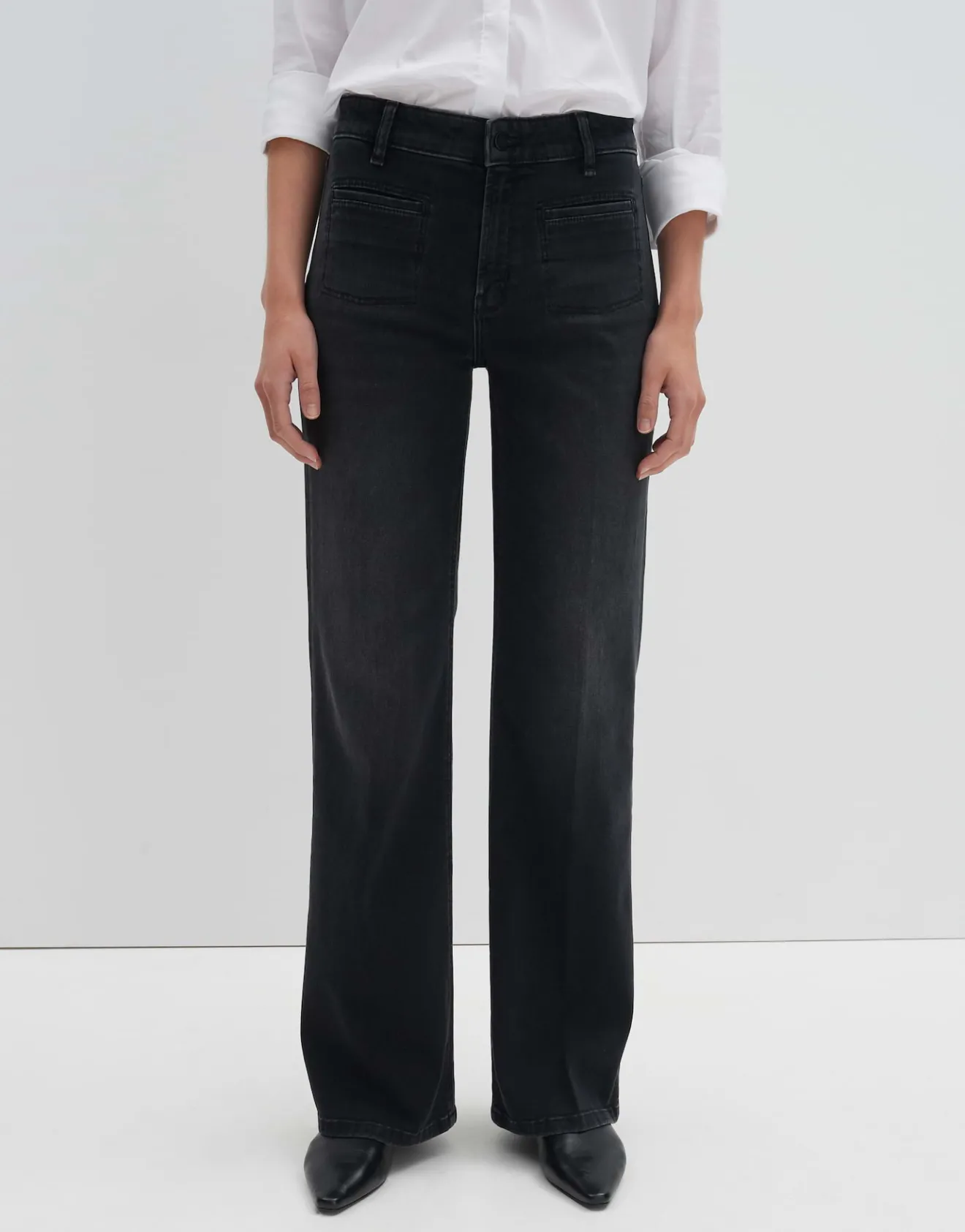 Hot Long Flared Jeans CARIE FRENCH aus stretchigem BCI Cotton Mix Hosen|Jeans