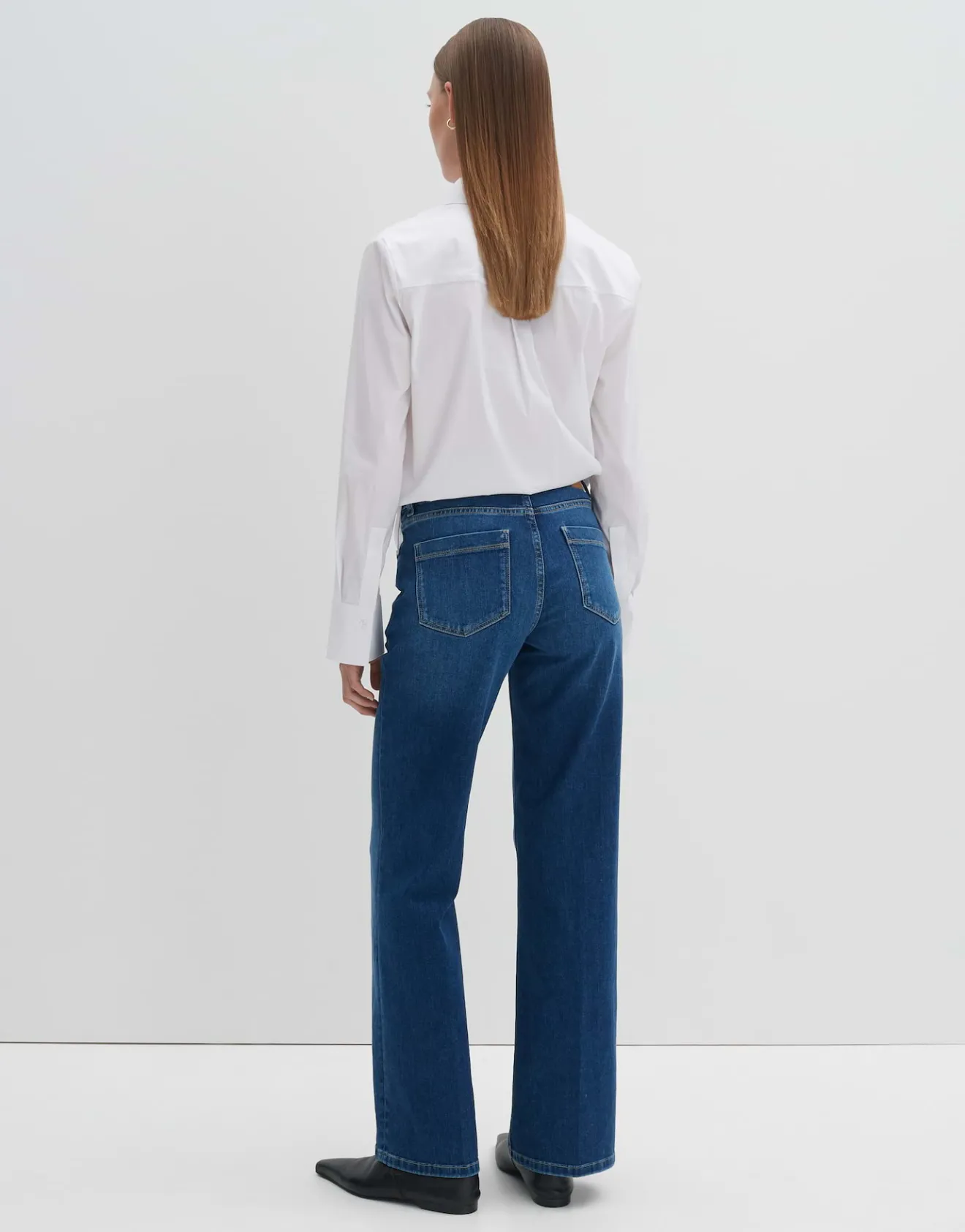 Fashion Long Flared Jeans CARIE ICONIC Mid Rise aus nachhaltigem Baumwoll Mix Jeans