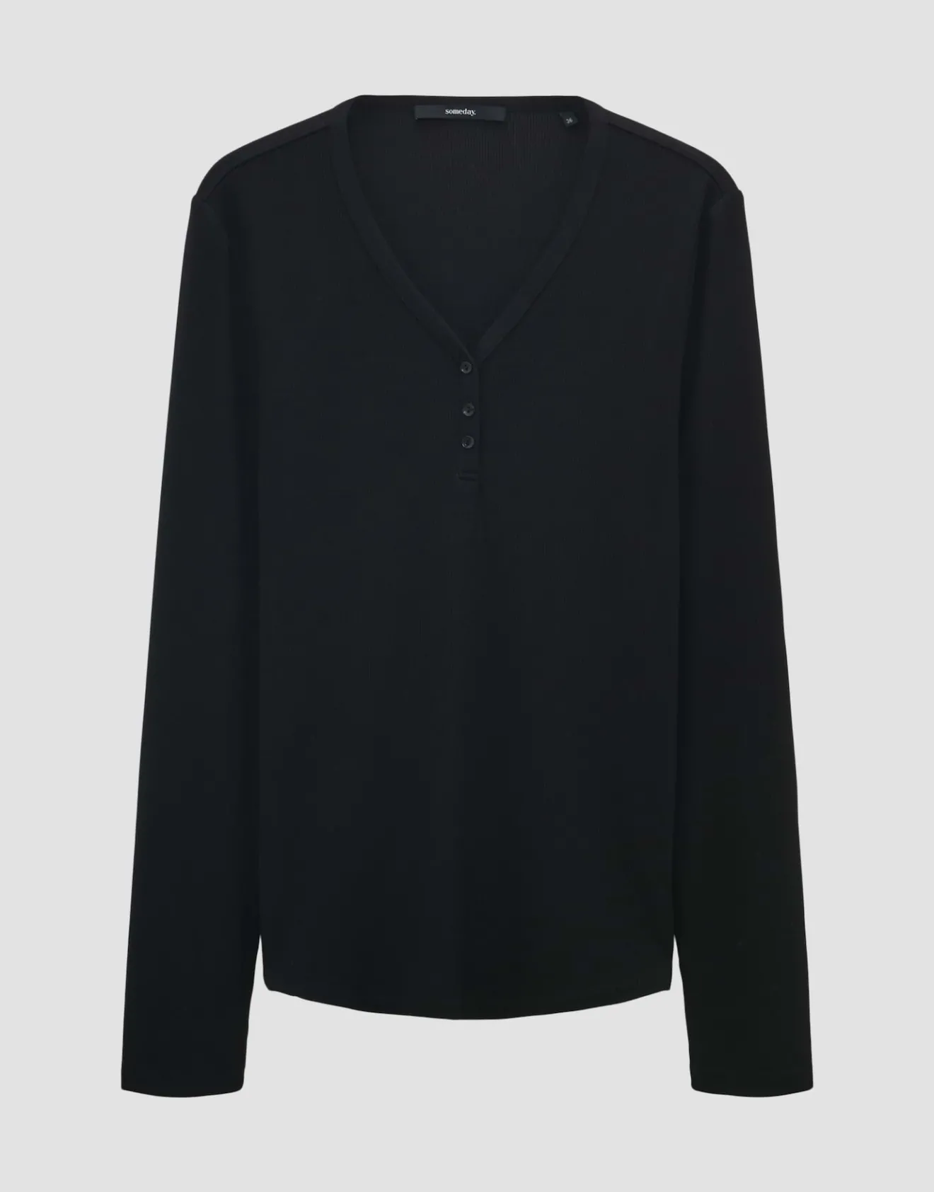 Hot Longsleeve KINOLA Regular aus dezenter Rippstruktur Basics|Shirts