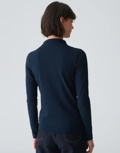 Store Longsleeve SALIMAS Slim aus feinem Ripp-Jersey Shirts