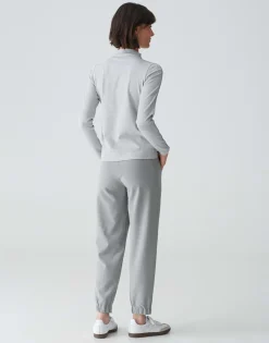 Discount Longsleeve SALIMAS Slim aus feinem Ripp-Jersey Shirts