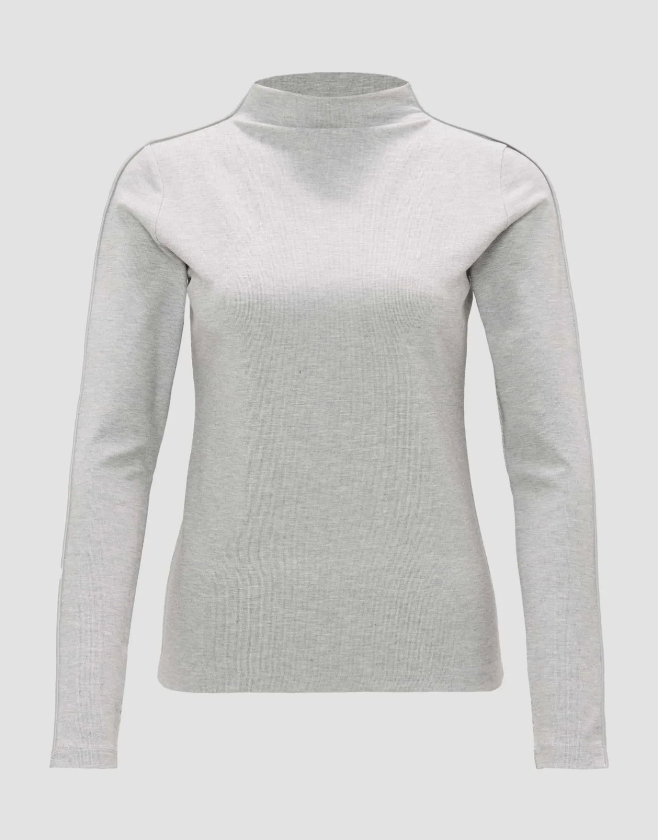 Discount Longsleeve SALIMAS Slim aus feinem Ripp-Jersey Shirts