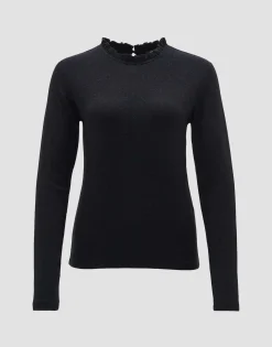 Online Longsleeve SANBA Slim aus schimmerndem Jersey Shirts