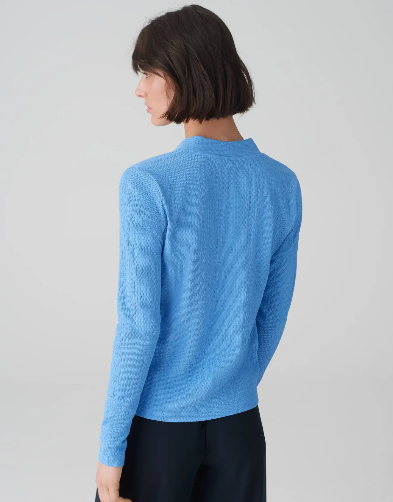 Outlet Longsleeve SIWENA Slim aus strukturiertem Jersey Shirts