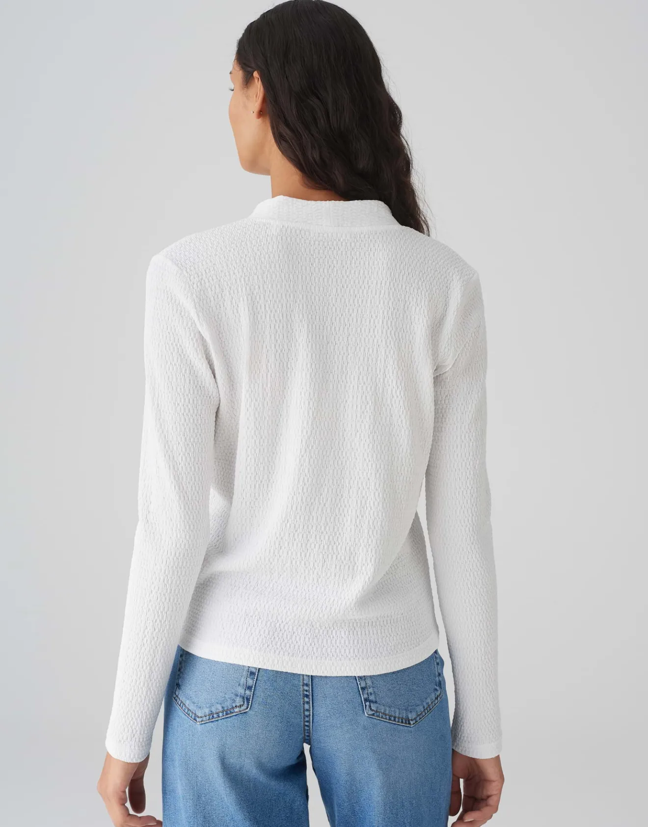 Outlet Longsleeve SIWENA Slim aus strukturiertem Jersey Shirts