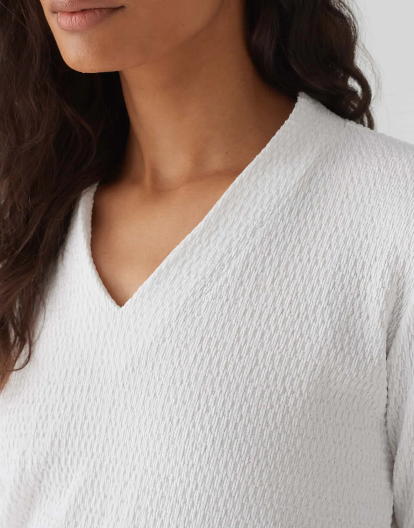 Outlet Longsleeve SIWENA Slim aus strukturiertem Jersey Shirts