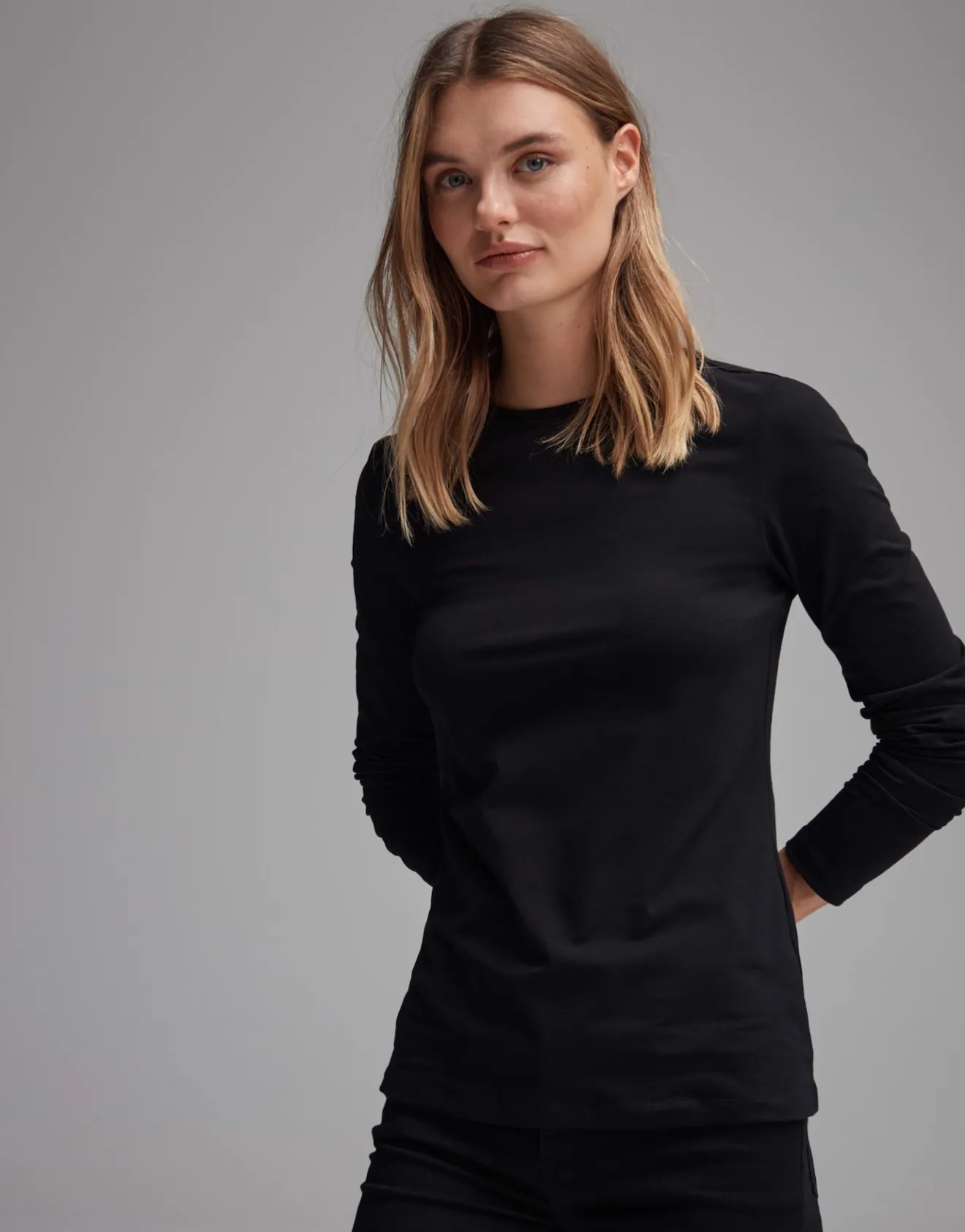 Clearance Longsleeve SMILLA Slim aus Jersey Basics|Shirts