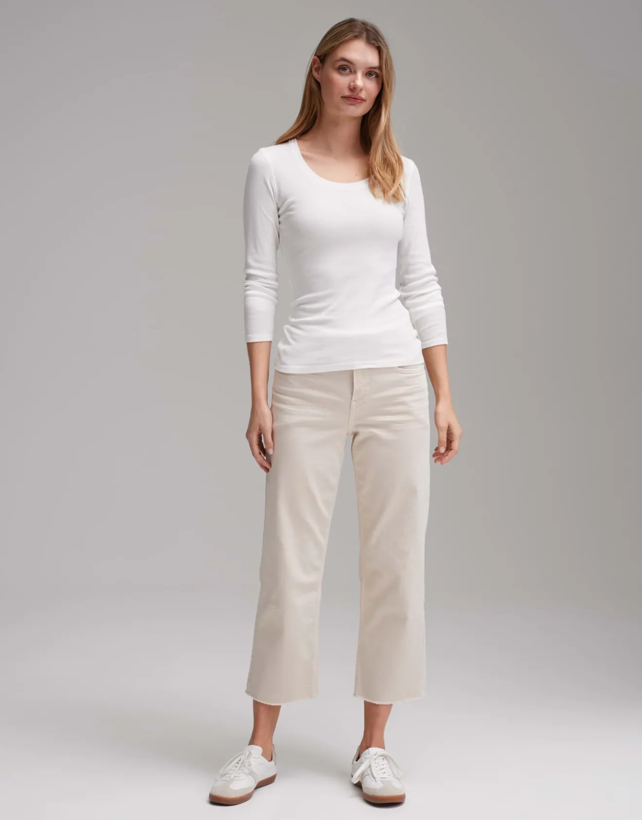 Fashion Longsleeve SORANA Slim aus BCI Cotton Mix Basics|Shirts