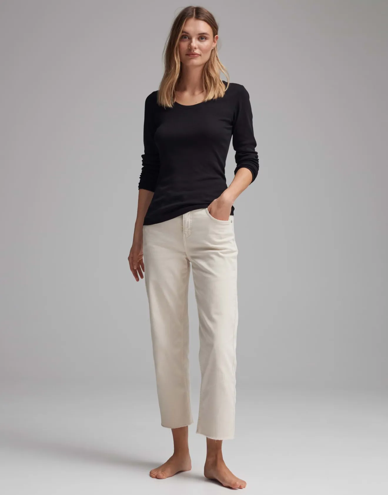 New Longsleeve SORANA Slim aus BCI Cotton Mix Basics|Shirts