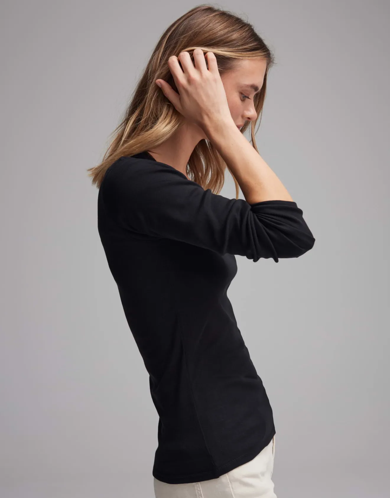 New Longsleeve SORANA Slim aus BCI Cotton Mix Basics|Shirts