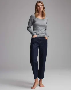 Sale Longsleeve SORANA Slim aus BCI Cotton Mix Basics|Shirts