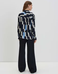 Cheap Printbluse ZINNOVA Loose in Satin Optik Blusen