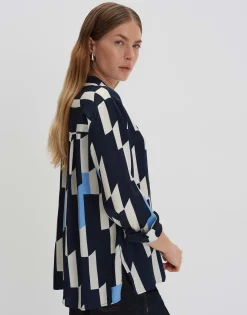 Cheap Printbluse ZINNOVA Loose in Satin Optik Blusen