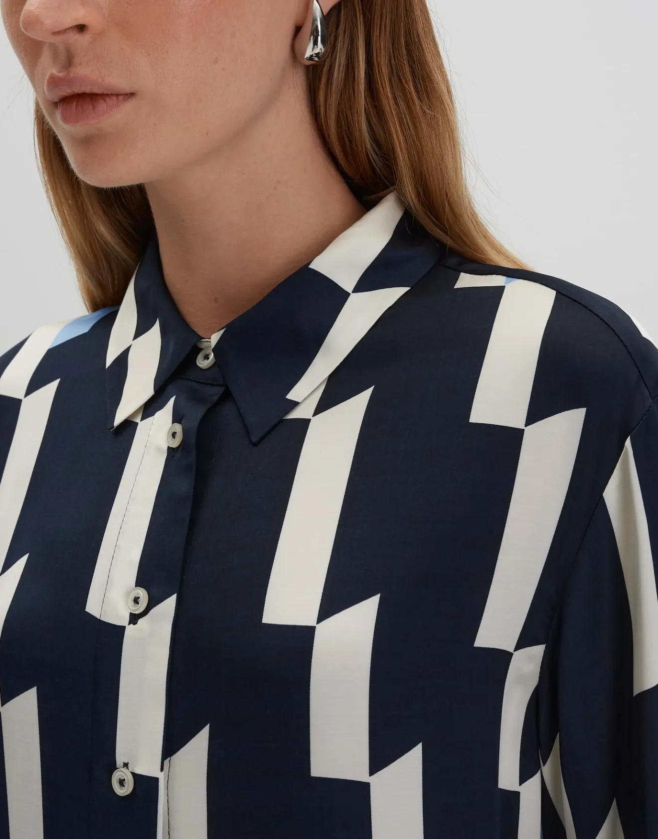 Cheap Printbluse ZINNOVA Loose in Satin Optik Blusen