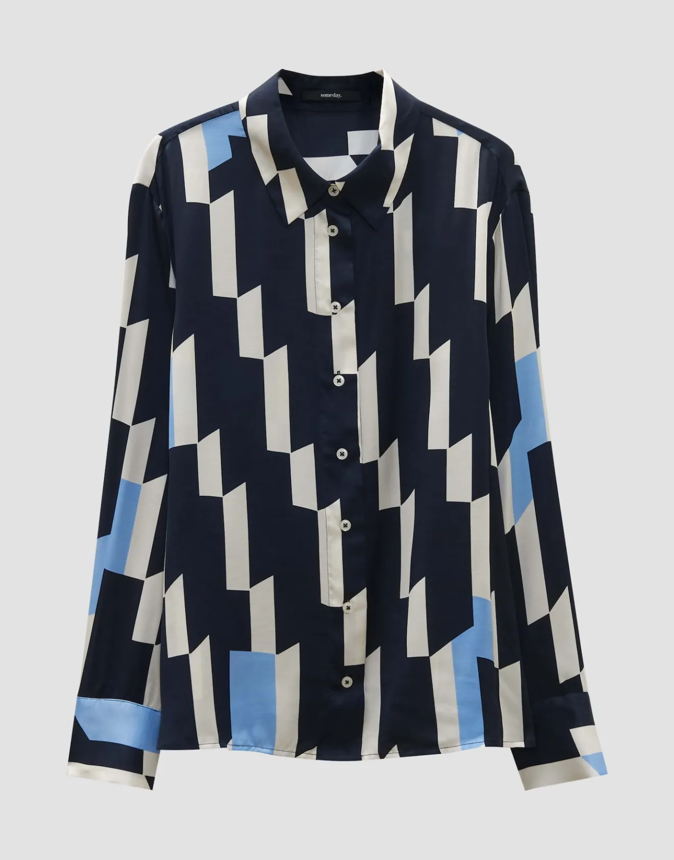 Cheap Printbluse ZINNOVA Loose in Satin Optik Blusen