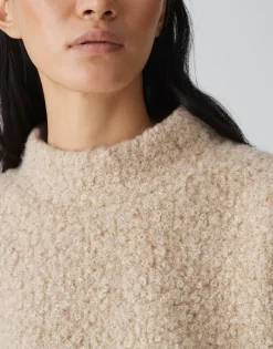 Clearance Pullover GOJAM Boxy Fit aus flauschigem Bouclé Sweat Sweat