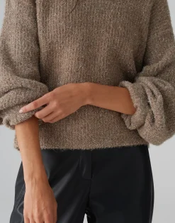 Hot Pullover PILMMA Loose mit flauschiger Textur Strick