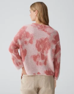 Fashion Pullover PLUMI Loose aus flauschigem Jaquard Strick Strick