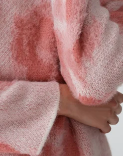 Fashion Pullover PLUMI Loose aus flauschigem Jaquard Strick Strick