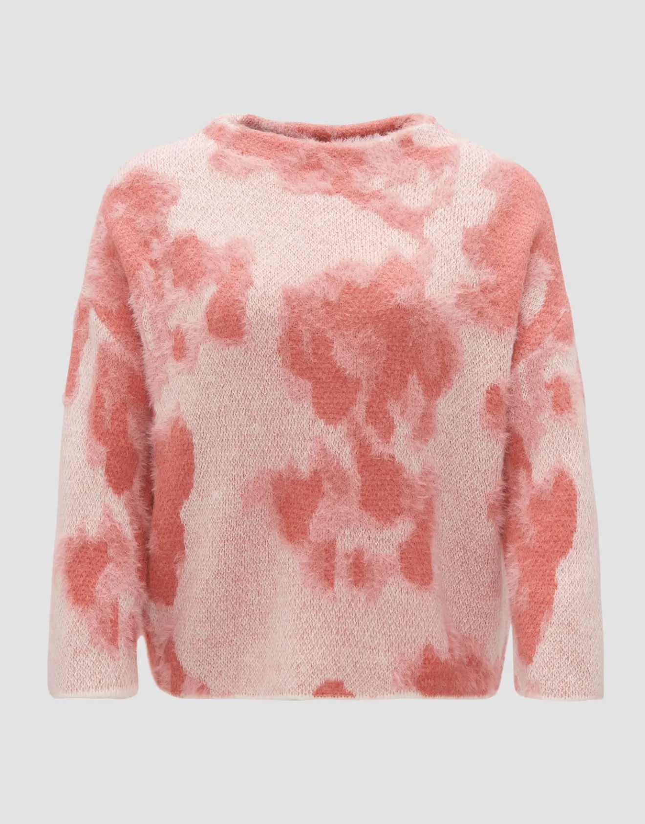 Fashion Pullover PLUMI Loose aus flauschigem Jaquard Strick Strick