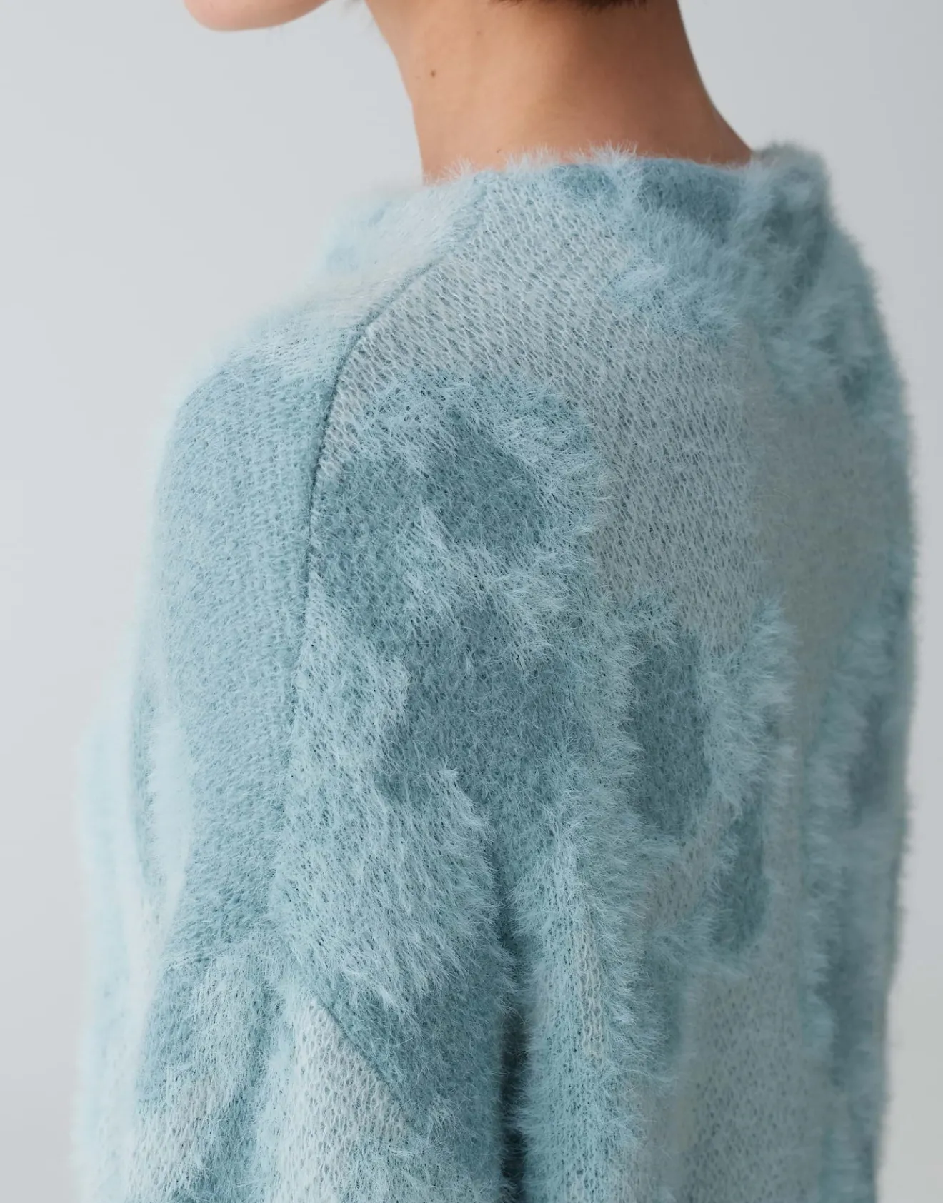 New Pullover PLUMI Loose aus flauschigem Jaquard Strick Strick