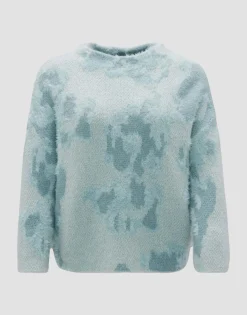 New Pullover PLUMI Loose aus flauschigem Jaquard Strick Strick