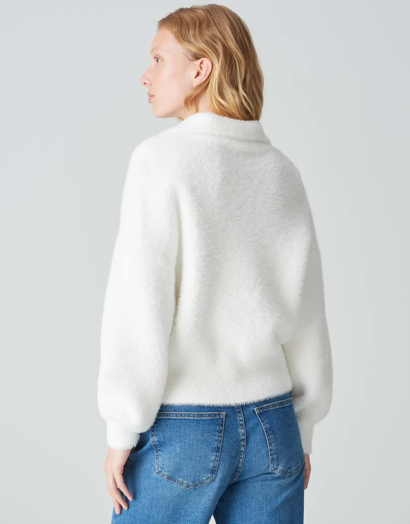 Hot Pullover POSSON Loose mit flauschiger Textur Strick