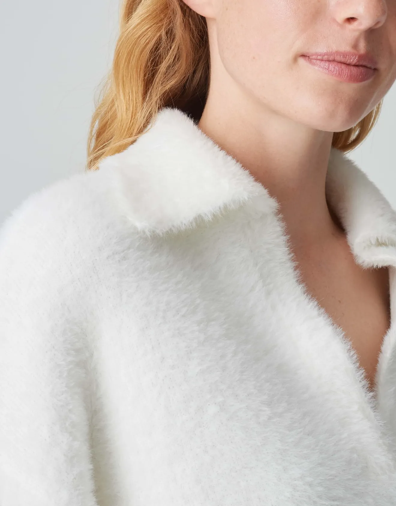 Hot Pullover POSSON Loose mit flauschiger Textur Strick