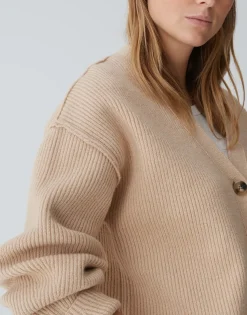 Best Ripp-Cardigan DAUTUMA Loose mit Wolle Strick