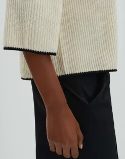 Hot Ripppullover Tijou Loose mit Kaschmir Strick
