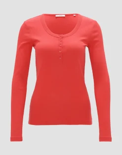 Discount Rippshirt SENLEY Slim aus nachhaltigem Baumwoll Mix Shirts