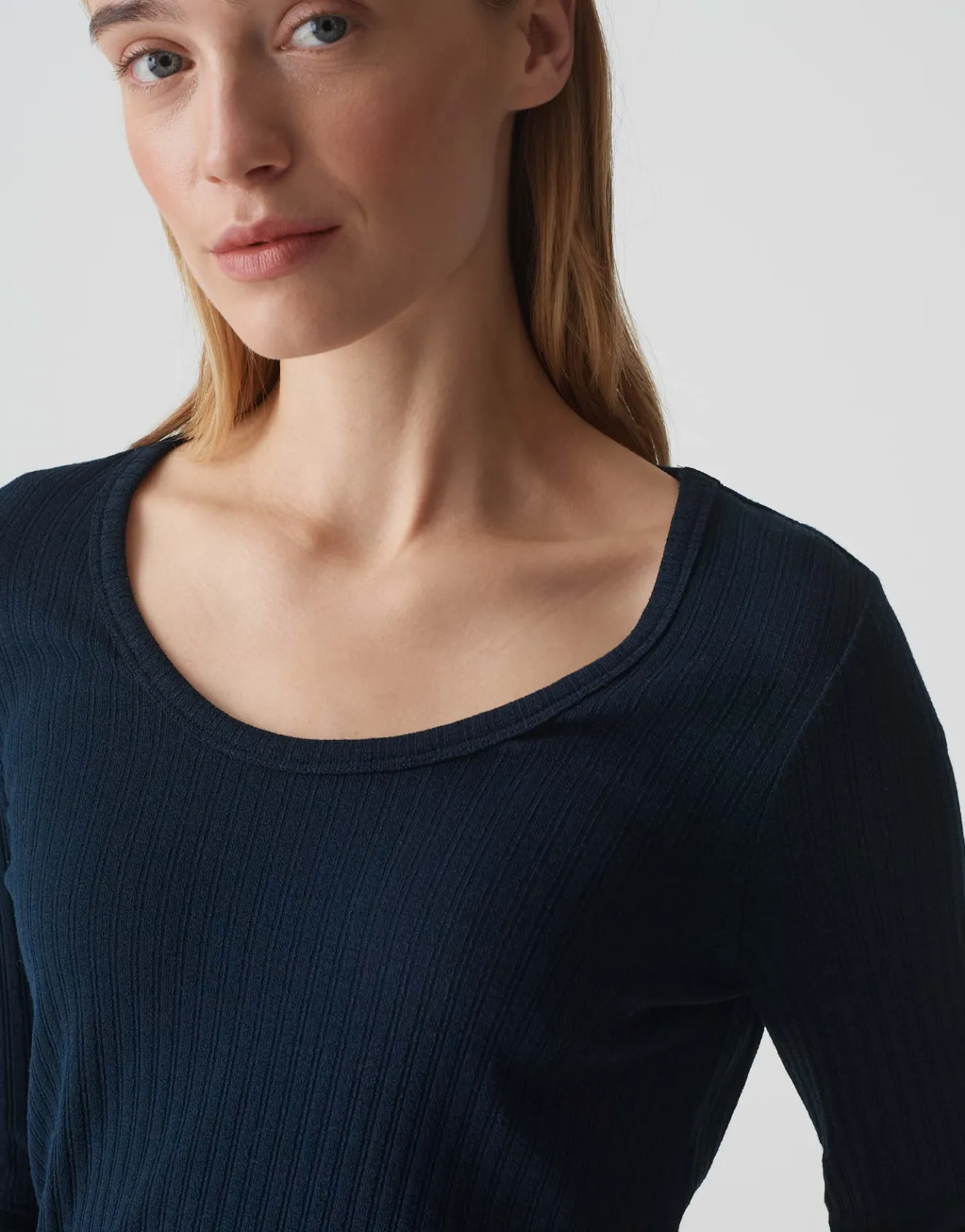 Store Rippshirt SIDITA Slim aus Viskose Mix Shirts