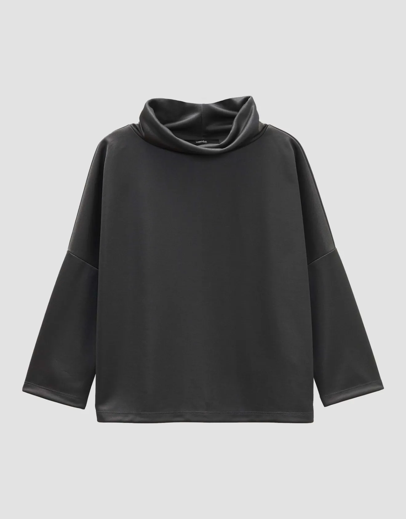 Cheap Rollkragenshirt KARITA Loose aus schimmerndem Piqué Stoff Shirts